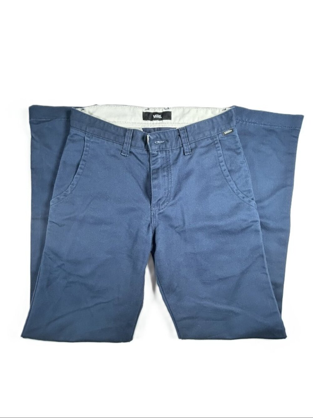 2 Pairs Vans Boys Chinos Blue/Steel Grey Size 27 - Picture 12 of 15